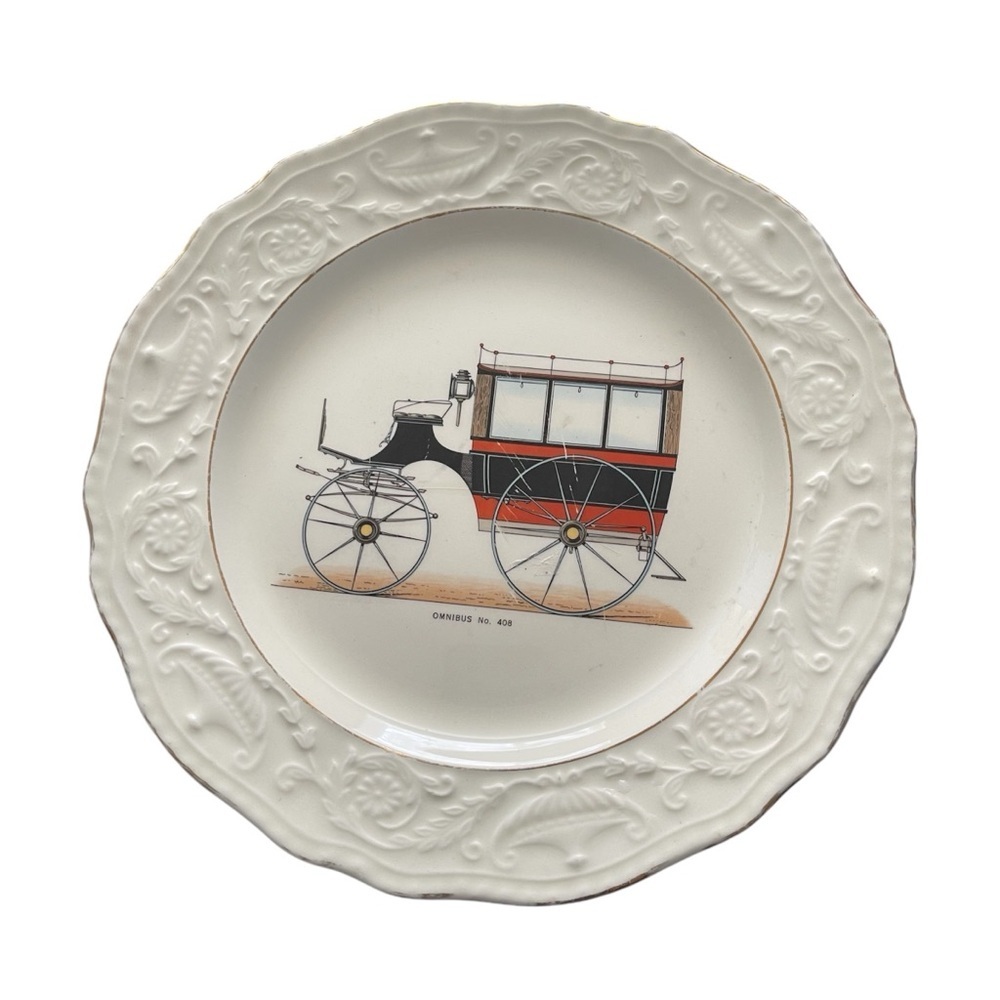 Adam Antique by Steubenville Omnibus No. 408 Coach Series Plate 22 Karat